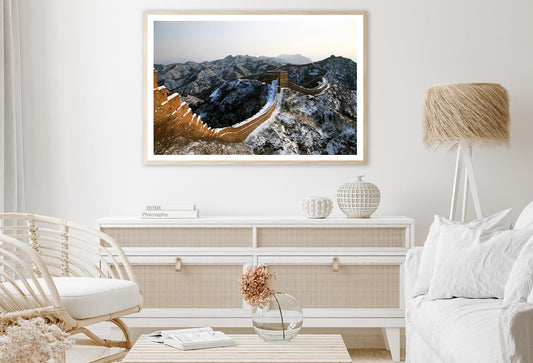 View Of the Great Wall of China in The Snow Home Decor Premium Quality Poster Print Choose Your Sizes