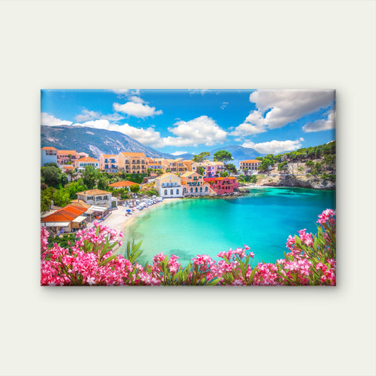 Coastal Village Of Assos in Greece Wall Art Decor 100% Australian Made