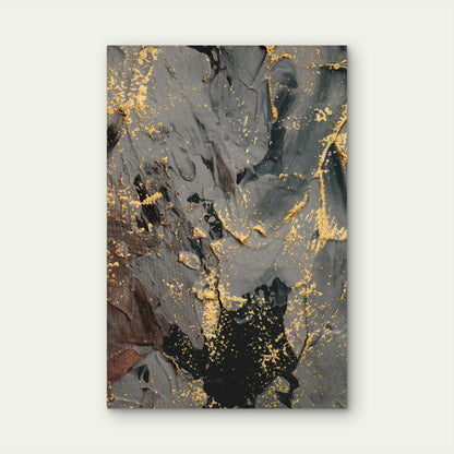 Grey Textured Foil Abstract Art 40x60cm Metal Print Ready to Hang