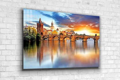 Bridge & City Sunset UV Direct Aluminum Print Australian Made Quality