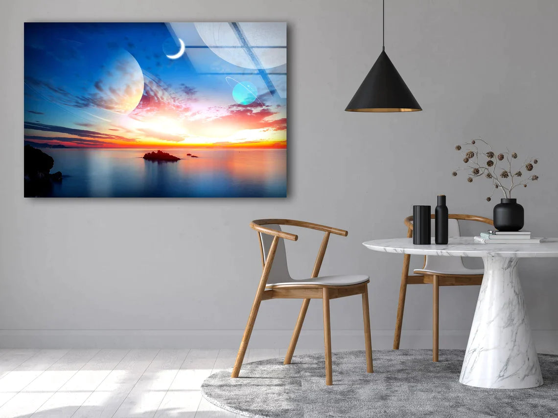 Island Sea Sunset Sky UV Direct Aluminum Print Australian Made Quality