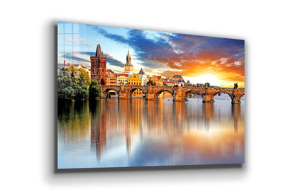 Bridge & City Sunset UV Direct Aluminum Print Australian Made Quality