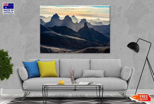 Ahaggar Mountains View At Sunrise Print 100% Australian Made