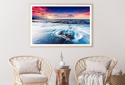 Fantastic Sunset Over the Stormy Sea Home Decor Premium Quality Poster Print Choose Your Sizes