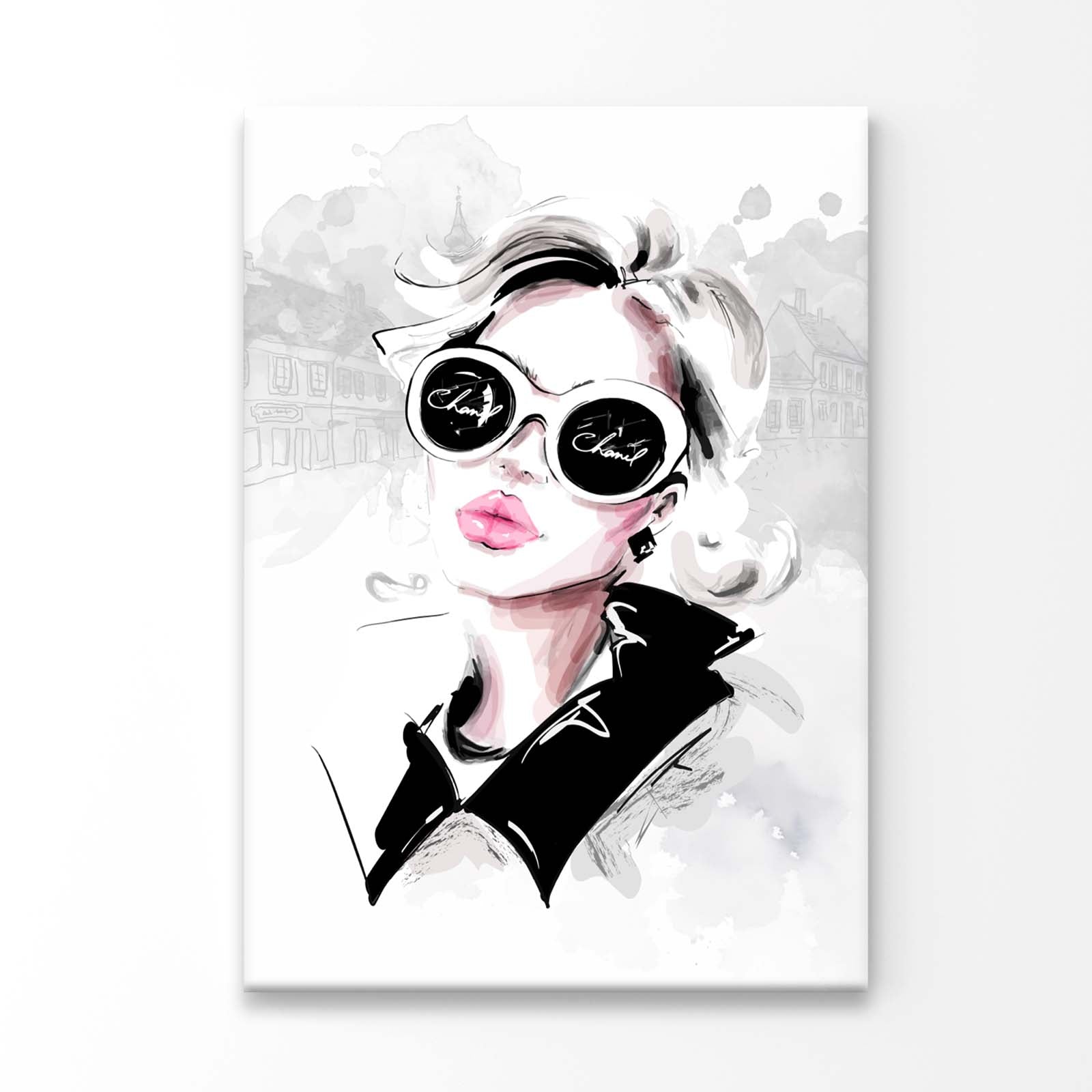 B&W Fashion Art 3D Design Acrylic Glass Print Tempered Glass Wall Art 100% Made in Australia Ready to Hang