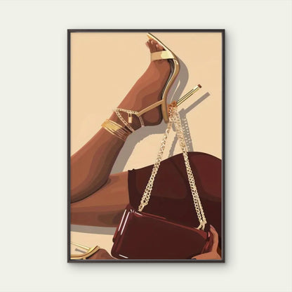 Bohemian Female High Heel Art Fashion Home Decor Premium Quality Poster Print Choose Your Sizes