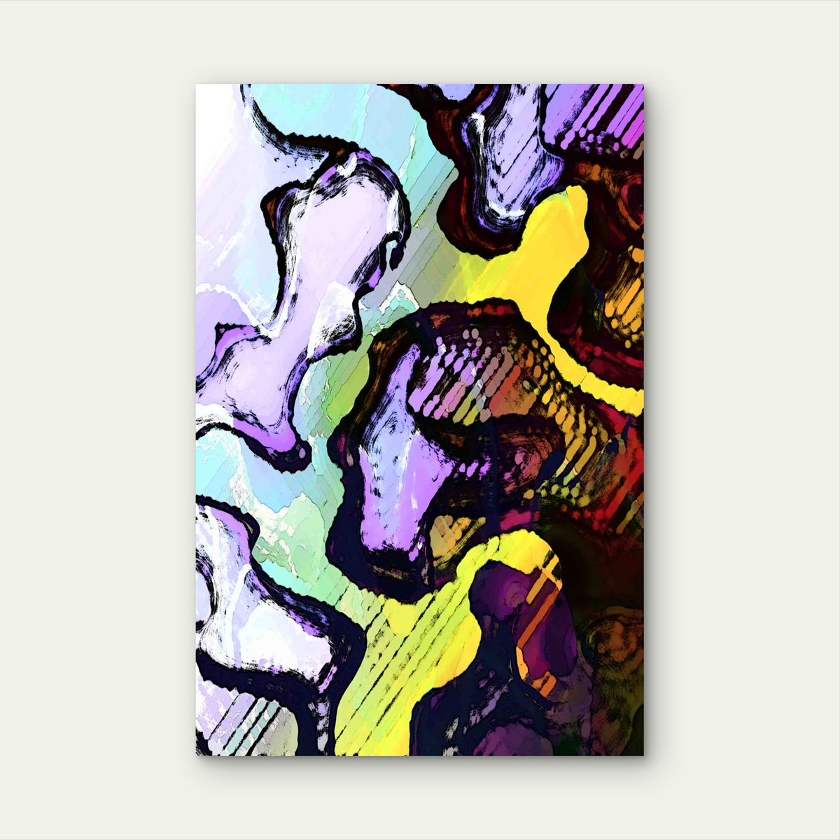 Whispers in Abstract Lavender 60x90cm Metal Print Ready to Hang