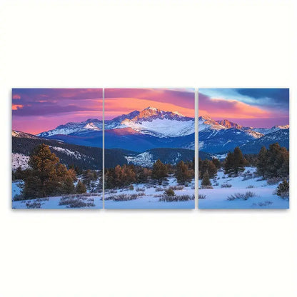 3pcs Rocky Mountain Colorado Landscape Wall Art Set Canvas Framed 60x90cm - High Quality Print 100% Australian Made Wall Canvas Ready to Hang