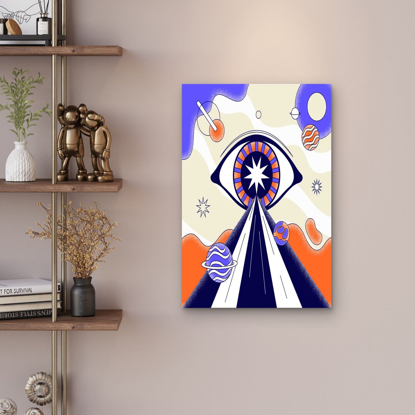 A Vision Of Cosmic Consciousness Through Space 60x90cm Metal Print Ready to Hang