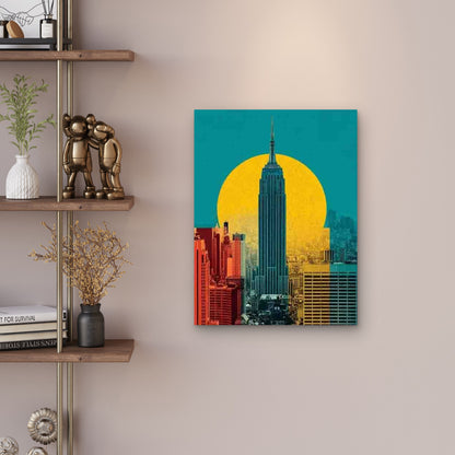 New York City, Empire State 60x90cm Metal Print Ready to Hang