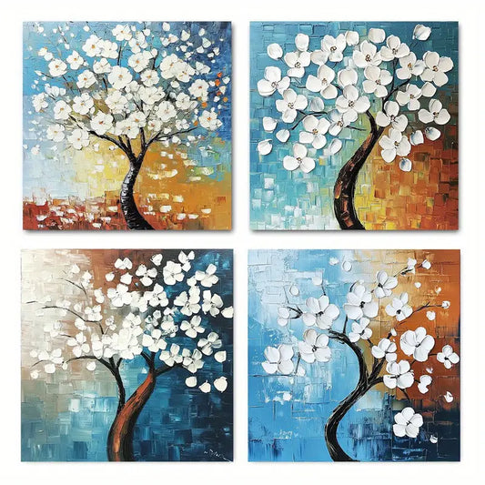 4pcs Morning Glory Elegant GE   Wall Art Canvas Framed