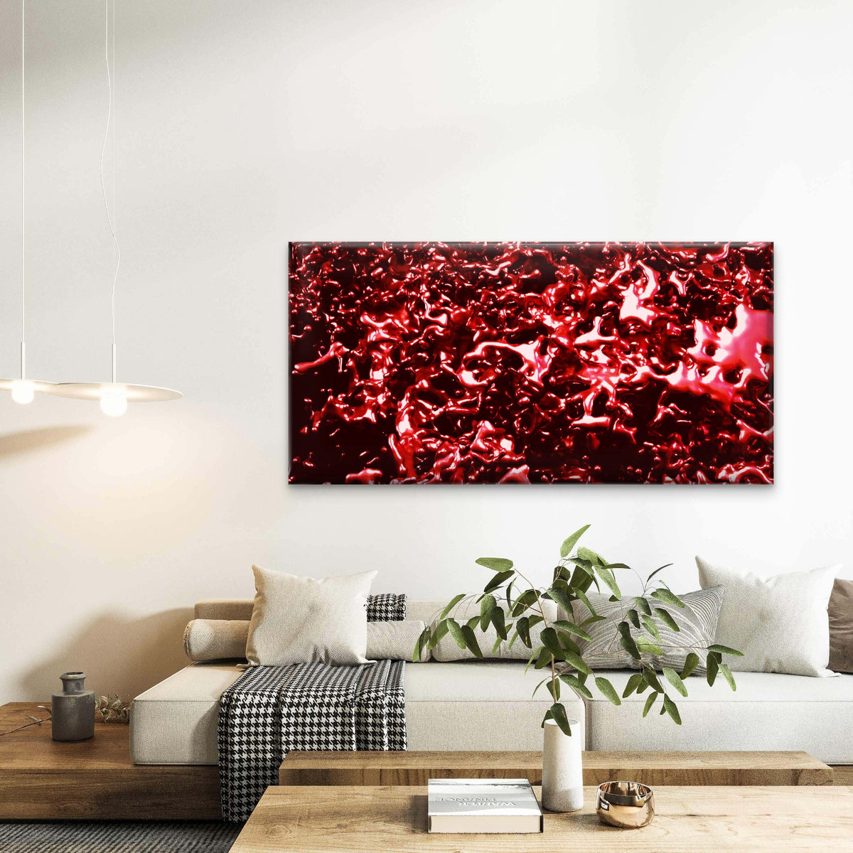 Blood Drop Splash Wall Art Canvas Office Home Room Framed 120x60cm