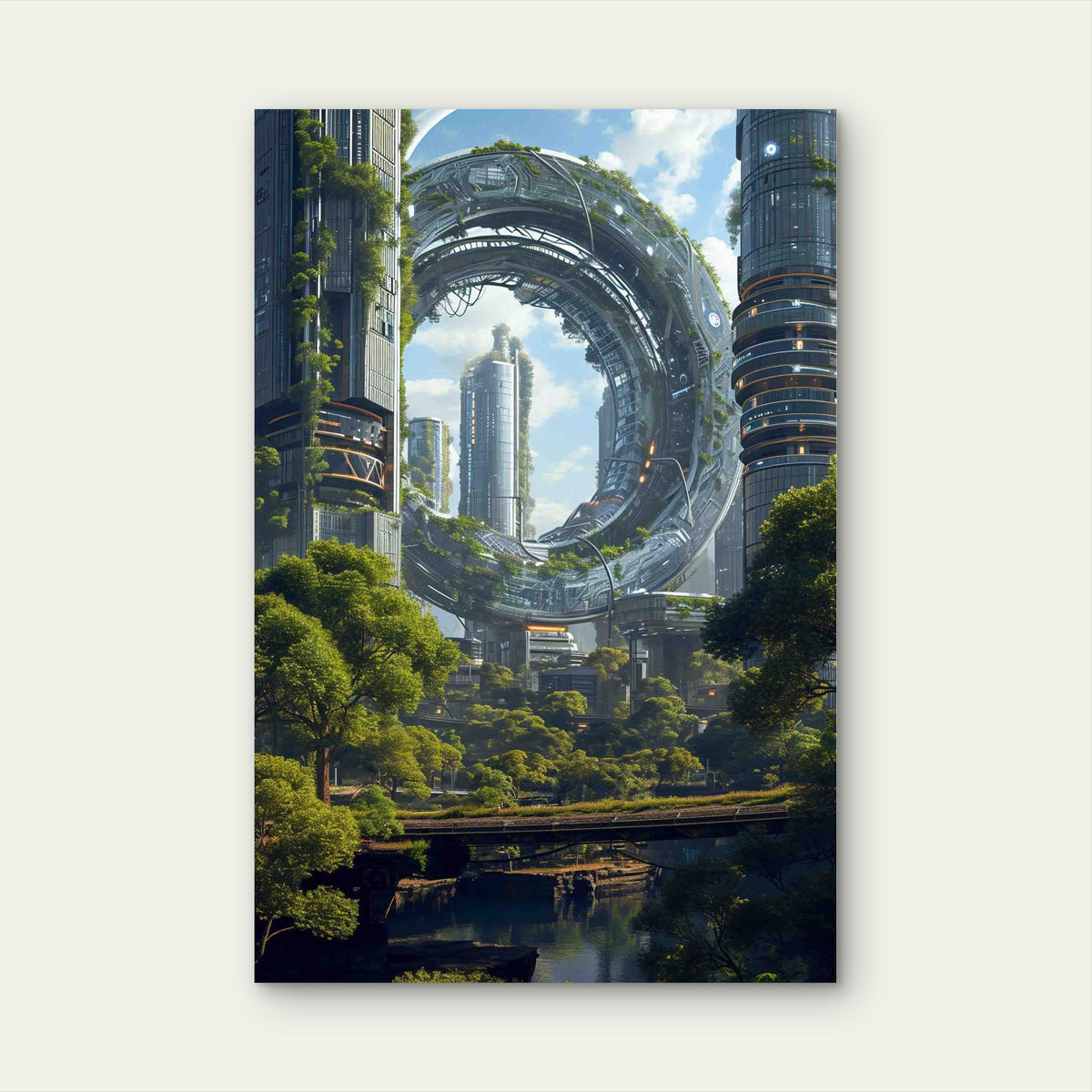Fantasy Scene With Surreal Elements 40x60cm Metal Print Ready to Hang