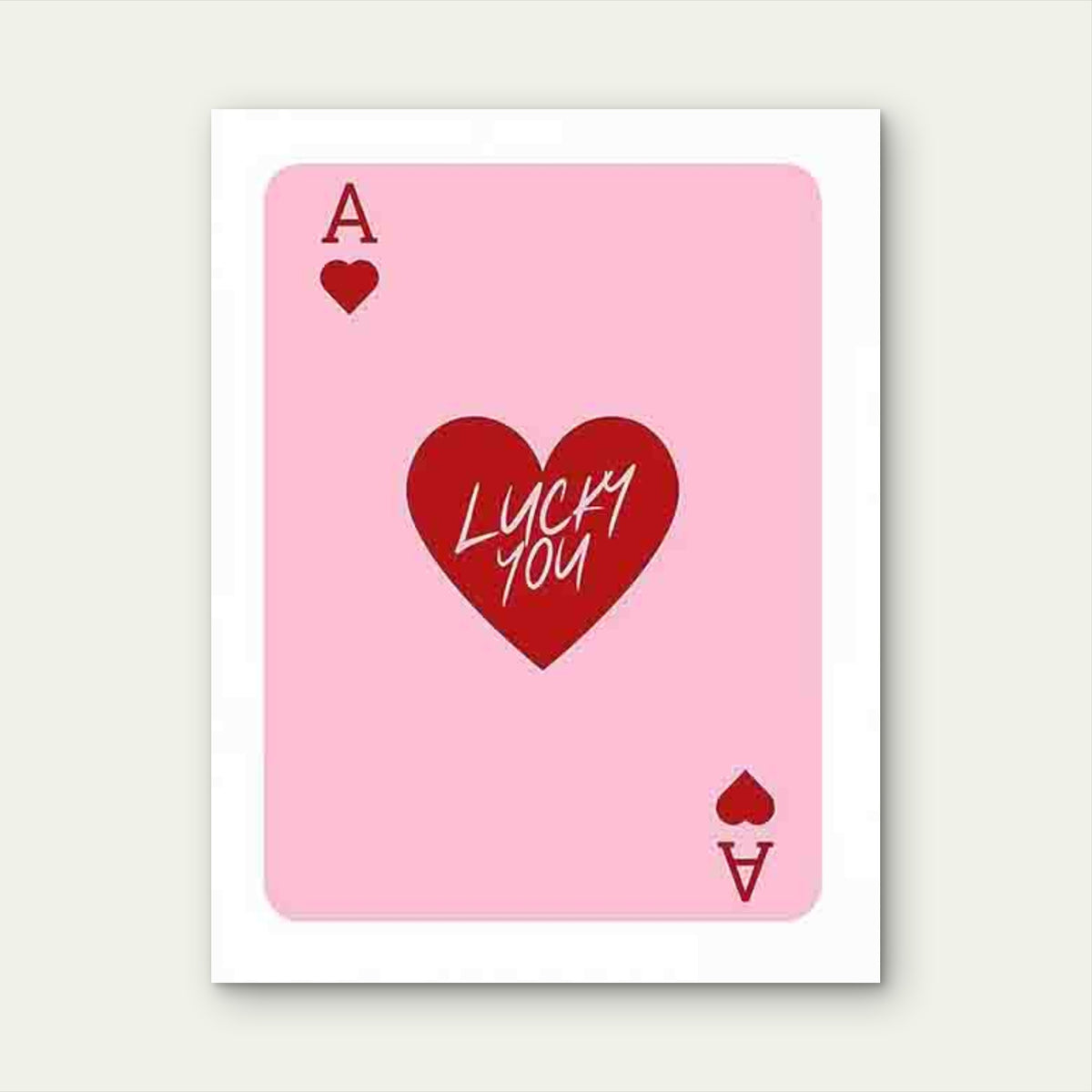 Stylish Vintage Ace Card Metal Print Ready to Hang