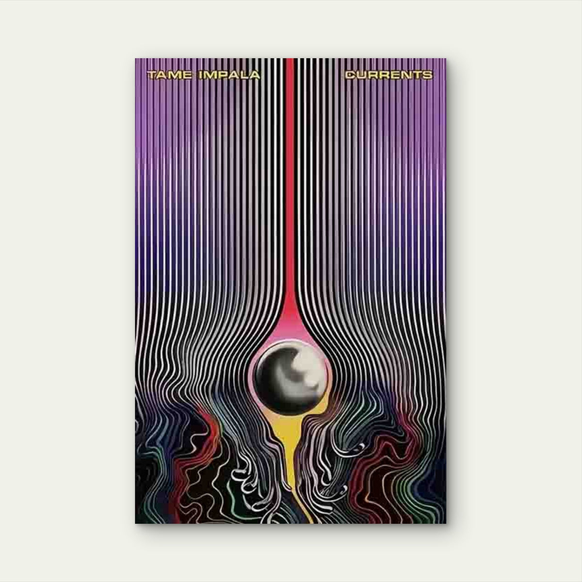 Swirling Multicolor Abstract Metal Print Ready to Hang