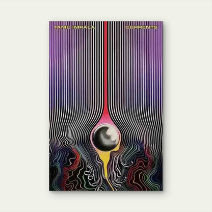 Swirling Multicolor Abstract Metal Print Ready to Hang