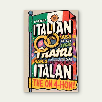 Italian - Themed Abstract 60x90cm Metal Print Ready to Hang - Bella Home Decor