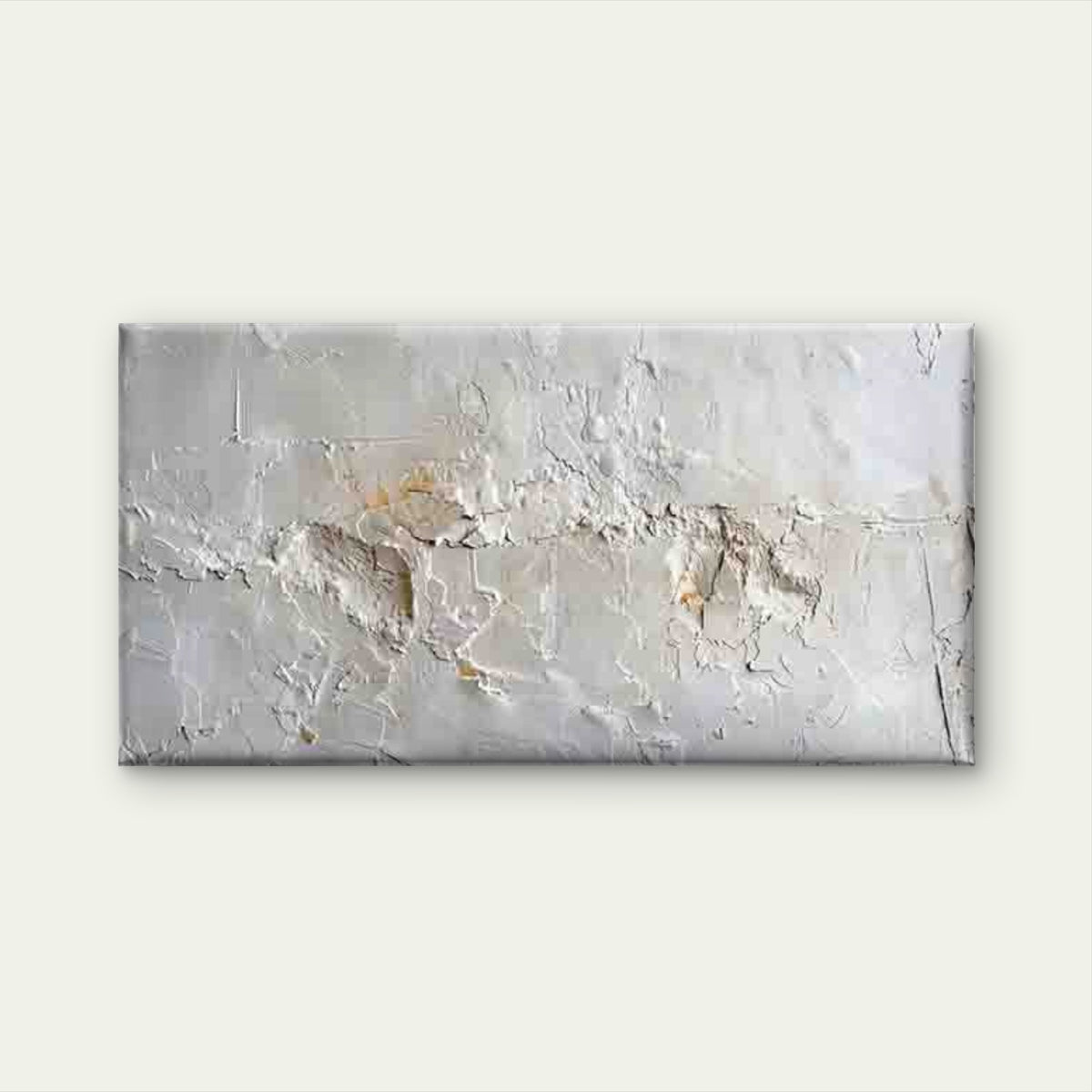 Modern White Texture Neutral Wall Art Canvas Office Home Room Framed 120x60cm