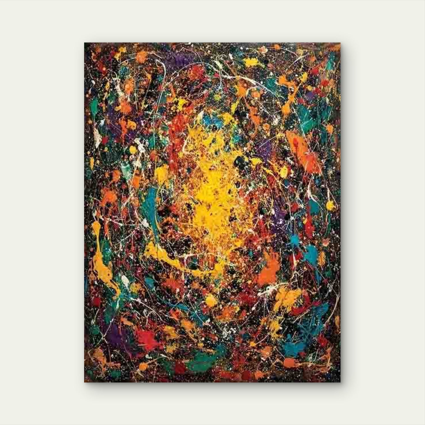 The Deep by Jackson Pollock Metal Print Ready to Hang