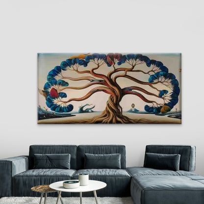 Abstract Surreal Tree Wall Art Canvas Office Home Room Framed 120x60cm