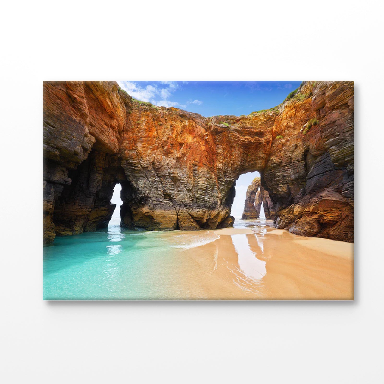 Bella Home Catedrais Beach View in Ribadeo Print Canvas Ready to hang