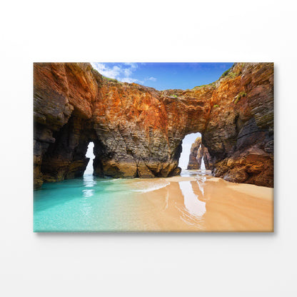 Bella Home Catedrais Beach View in Ribadeo Print Canvas Ready to hang