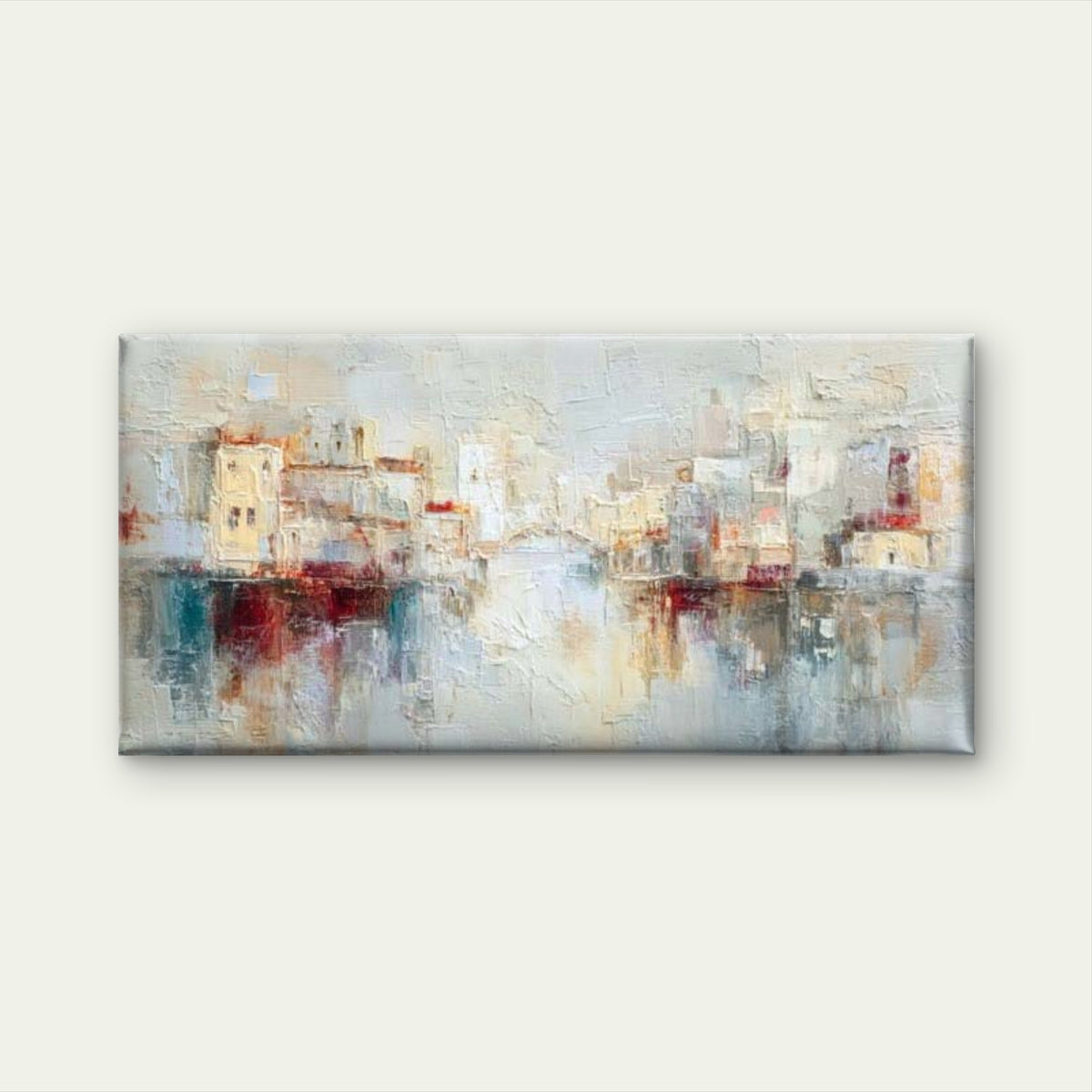 Abstract Saints City Wall Art Canvas Office Home Room Framed 120x60cm