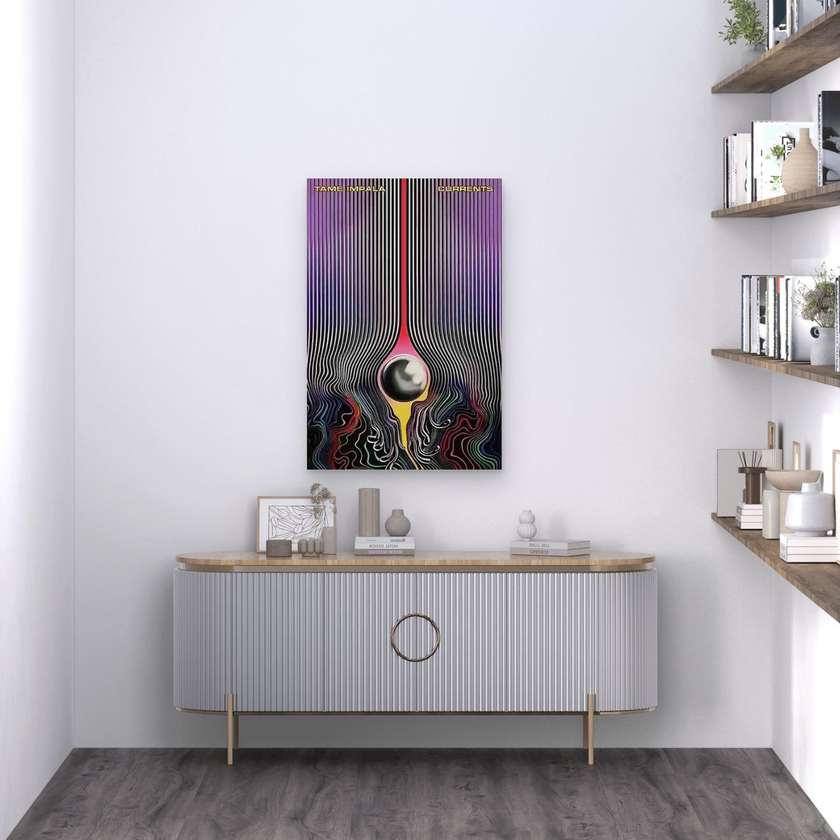 Swirling Multicolor Abstract Metal Print Ready to Hang