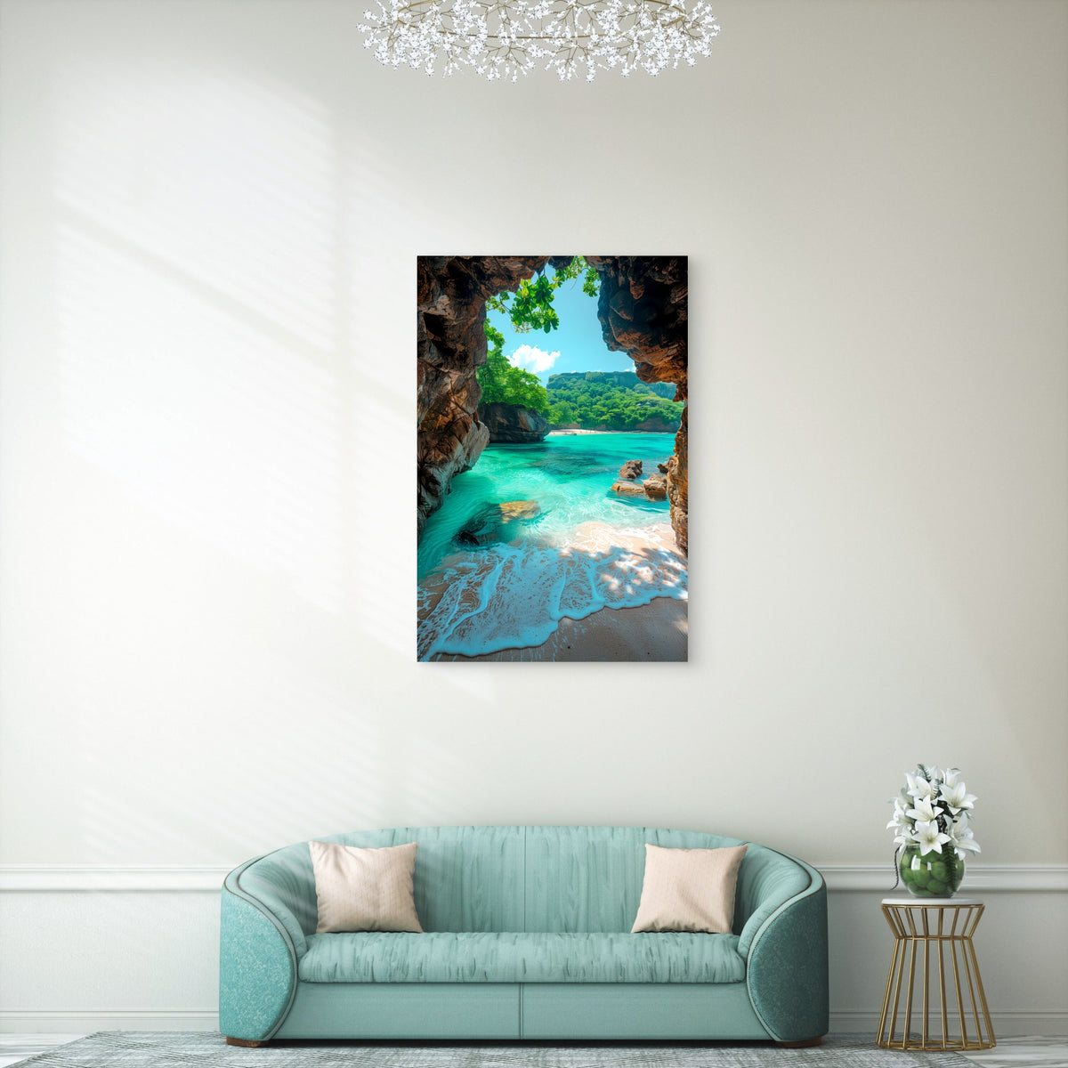 Nature Landscape With Beach View 40x60cm Metal Print Ready to Hang
