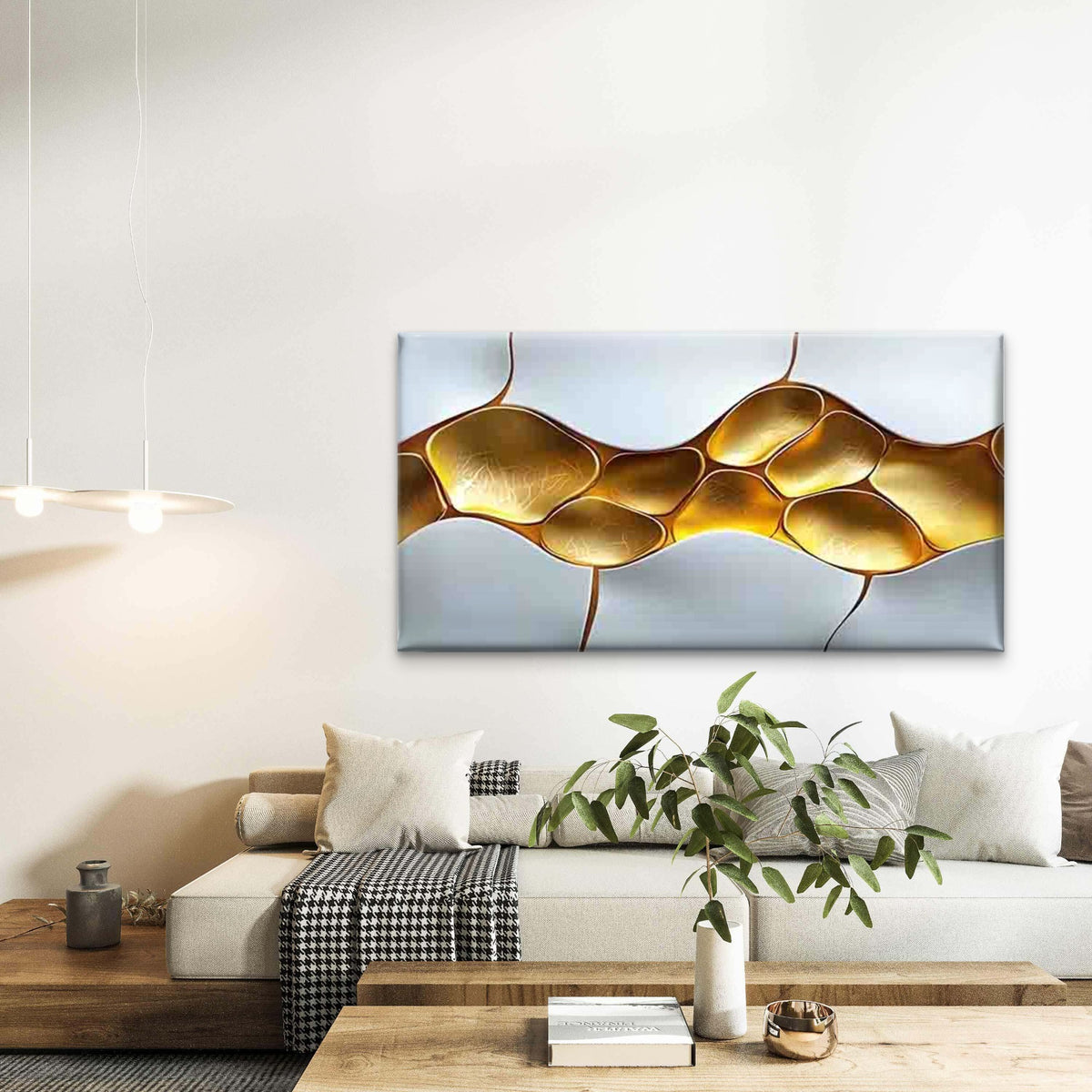 Abstract Irregular Block Wall Art Canvas Office Home Room Framed 120x60cm