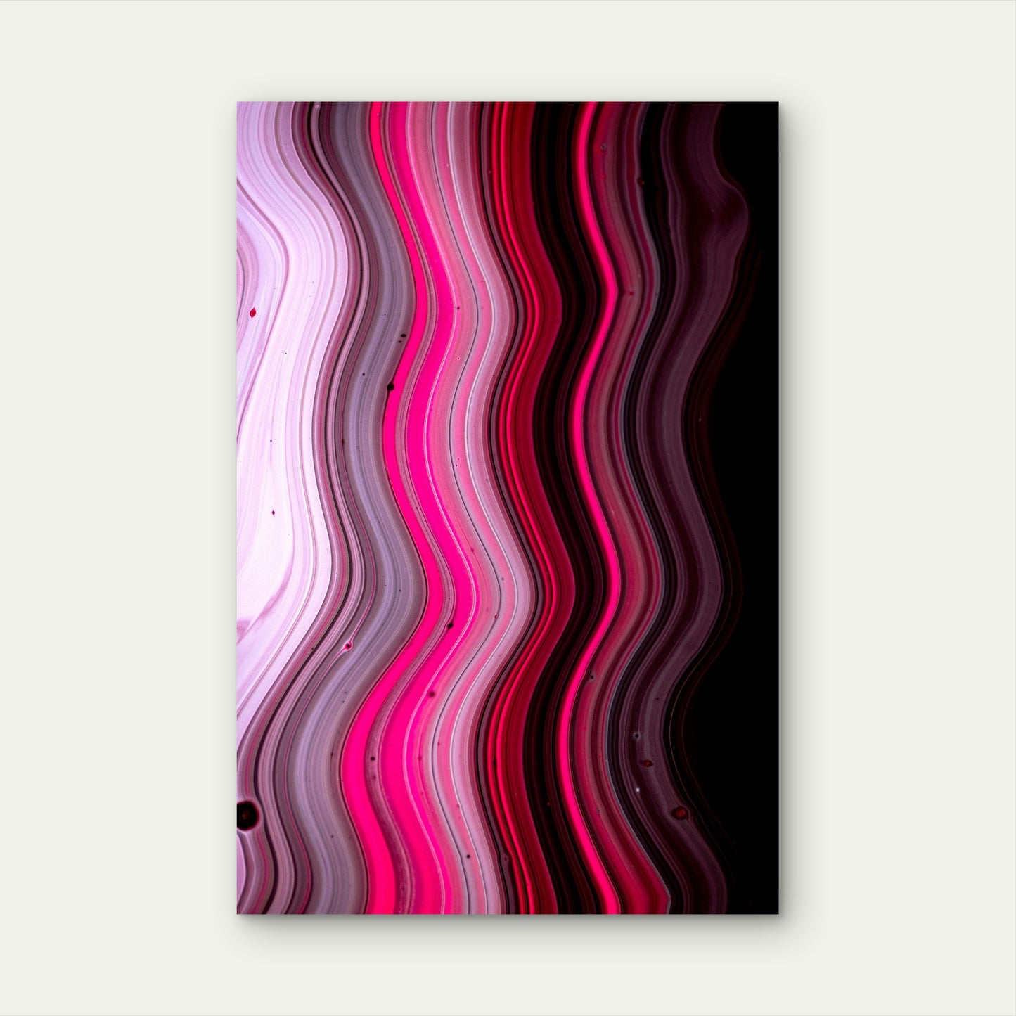 Pink-Gray Liquid Marble Art 40x60cm Metal Print Ready to Hang
