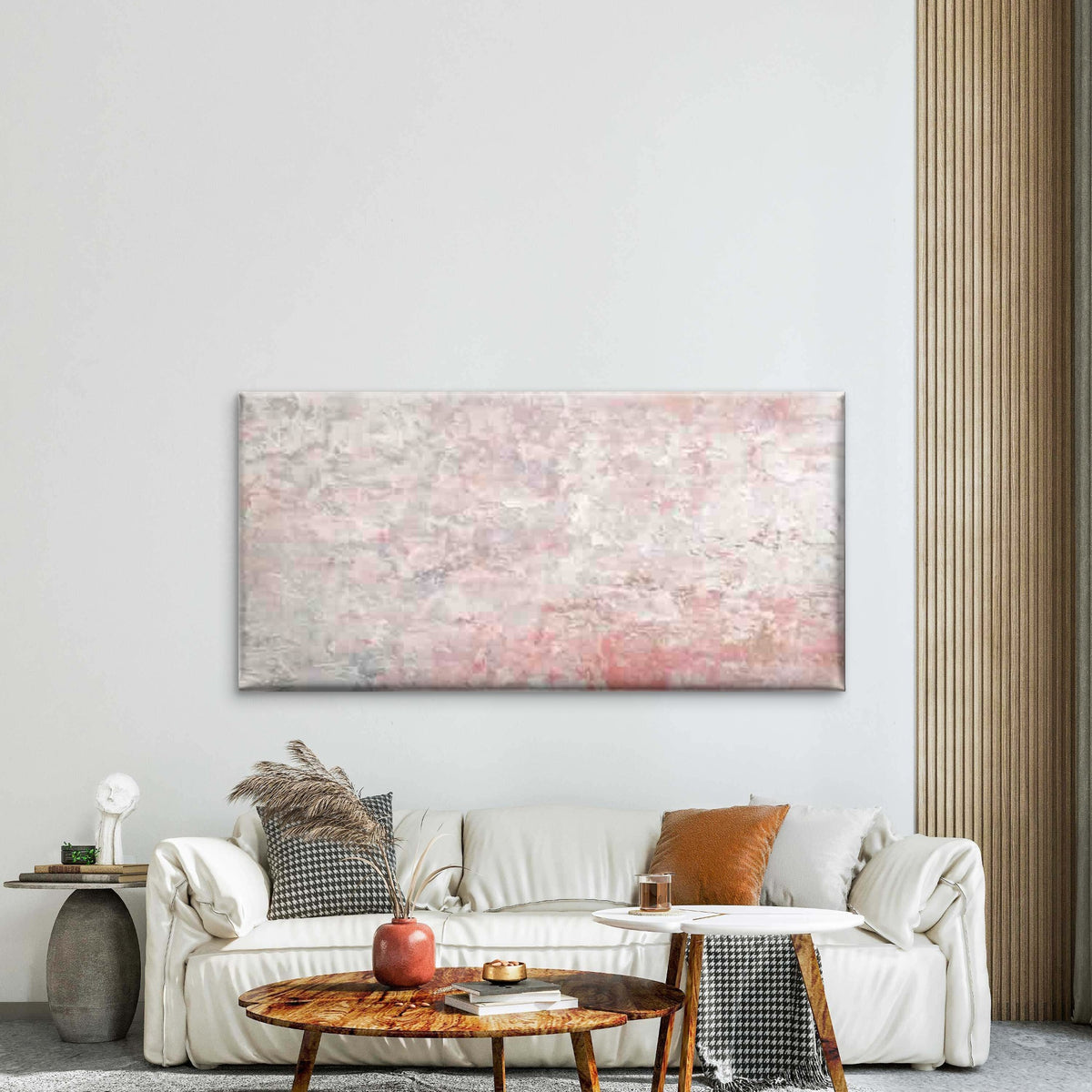 Pastel Abstract Design Wall Art Canvas Office Home Room Framed 120x60cm