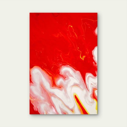 Red Psychedelic Background Design 60x90cm Metal Print Ready to Hang