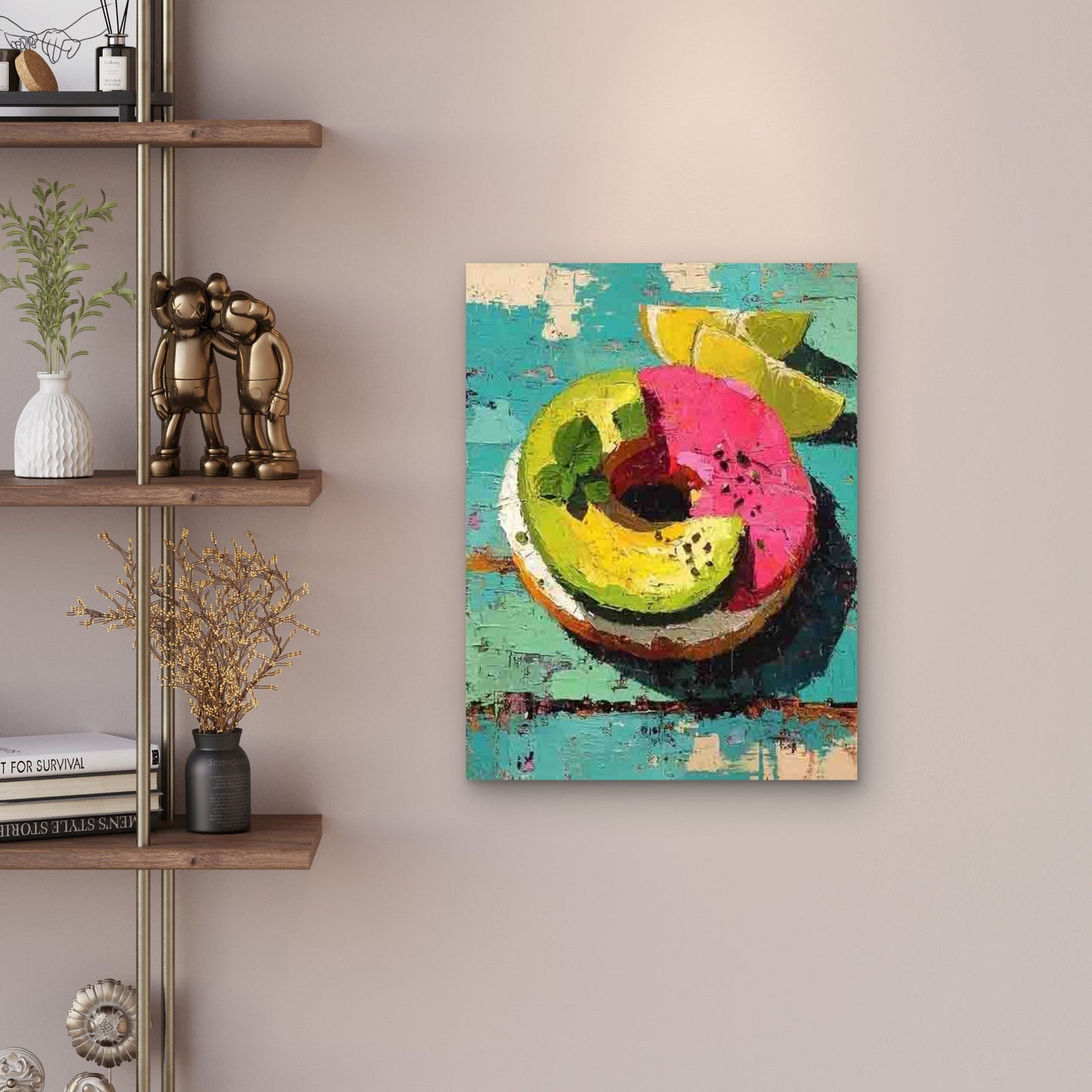 Featuring a Bagel with Lox 60x90cm Metal Print Ready to Hang