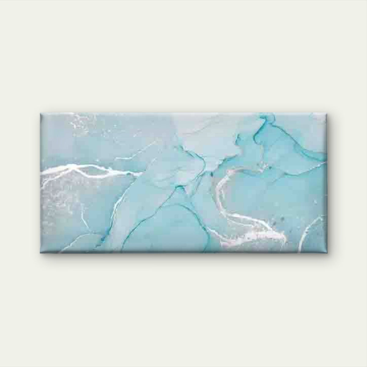 Blue & White Marble Abstract Wall Art Canvas Office Home Room Framed 120x60cm