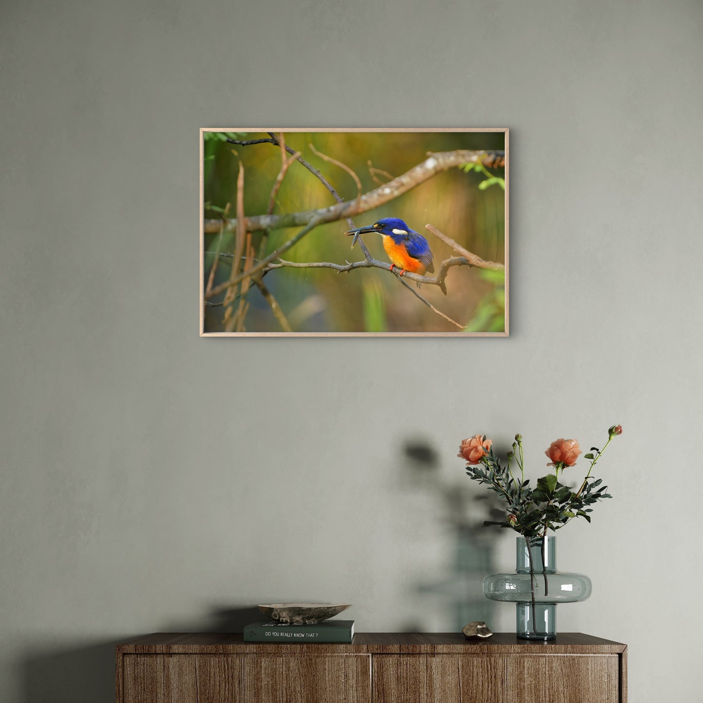 Azure Kingfisher Wall Art Decor 100% Australian Made