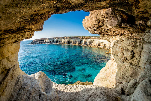 Sea Caves near Ayia Napa Cyprus Photograph 90x60cm Print 100% Australian Made