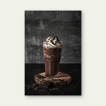 Brownie Hot Fudge Milkshake 40x60cm Metal Print Ready to Hang