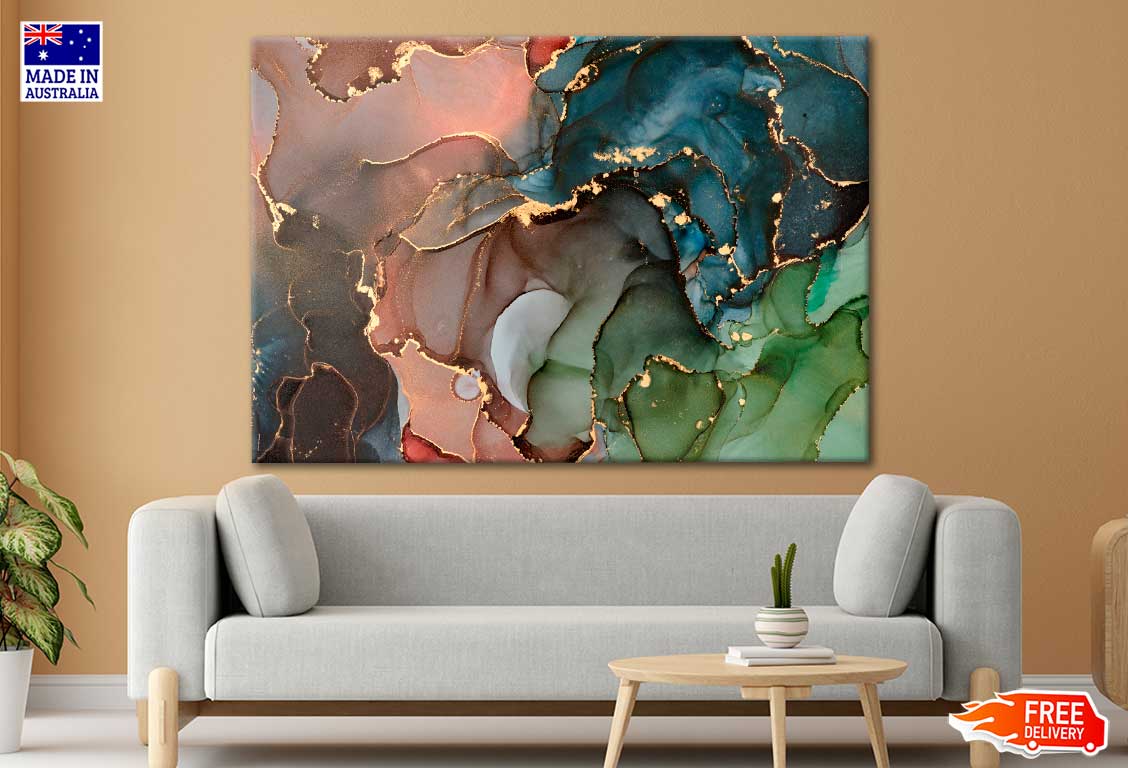 Natural Luxury Abstract Waves Print 100% Australian Made