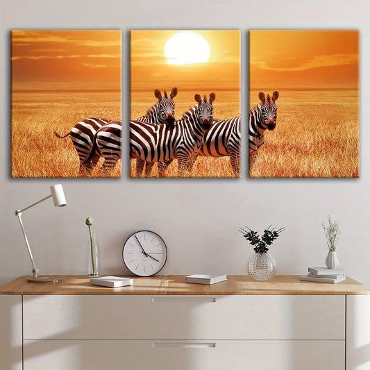 3pcs Black & White Road Horse Print Wall Art Set Canvas Framed 60x90cm - High Quality Print 100% Australian Made Wall Canvas Ready to Hang