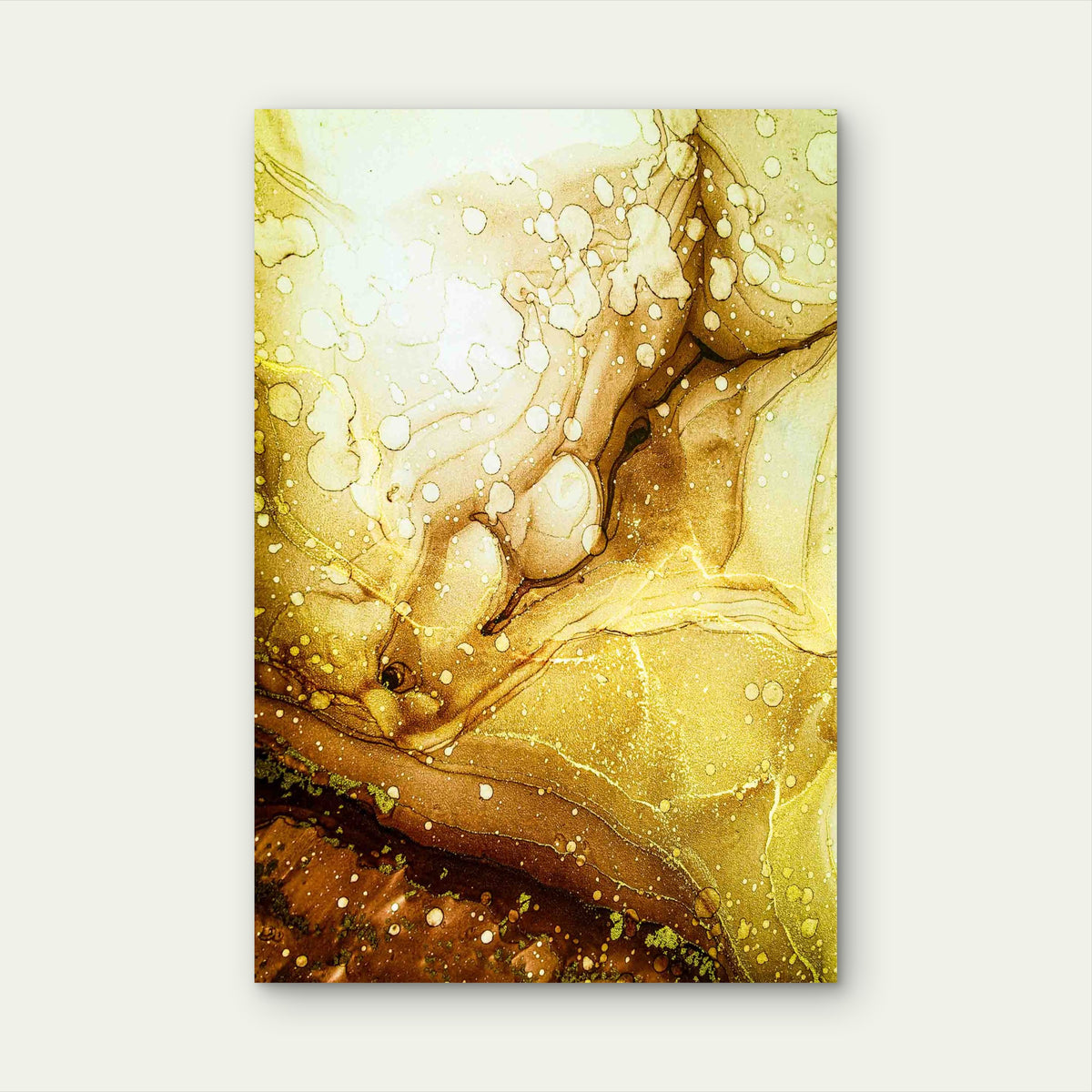 Abstract Bright Shiny Color Fluid 60x90cm Metal Print Ready to Hang