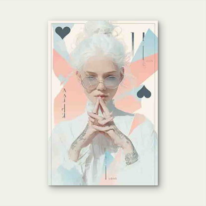 Ace of Spades Elegant Minimalist Metal Print Ready to Hang