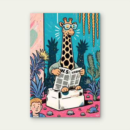 Giraffe - Themed Metal Print Ready to Hang