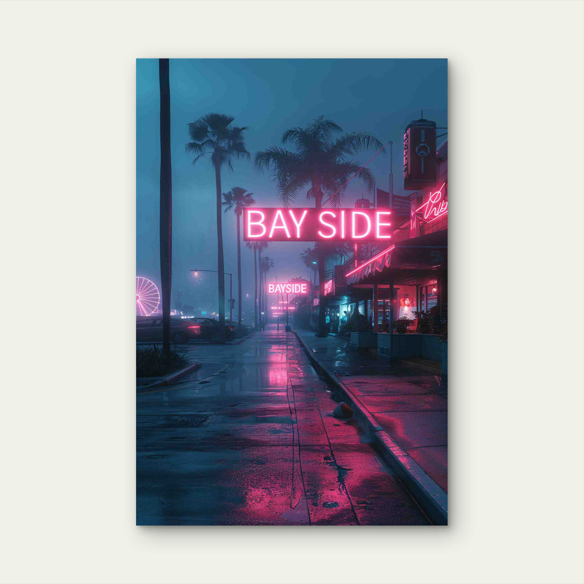 Miami Bayside Metal Print Ready to Hang