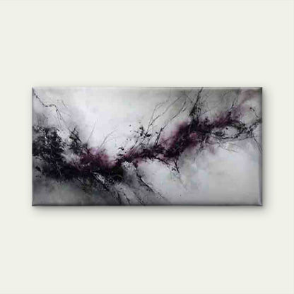 Abstract Ink Marble Design Wall Art Canvas Office Home Room Framed 120x60cm