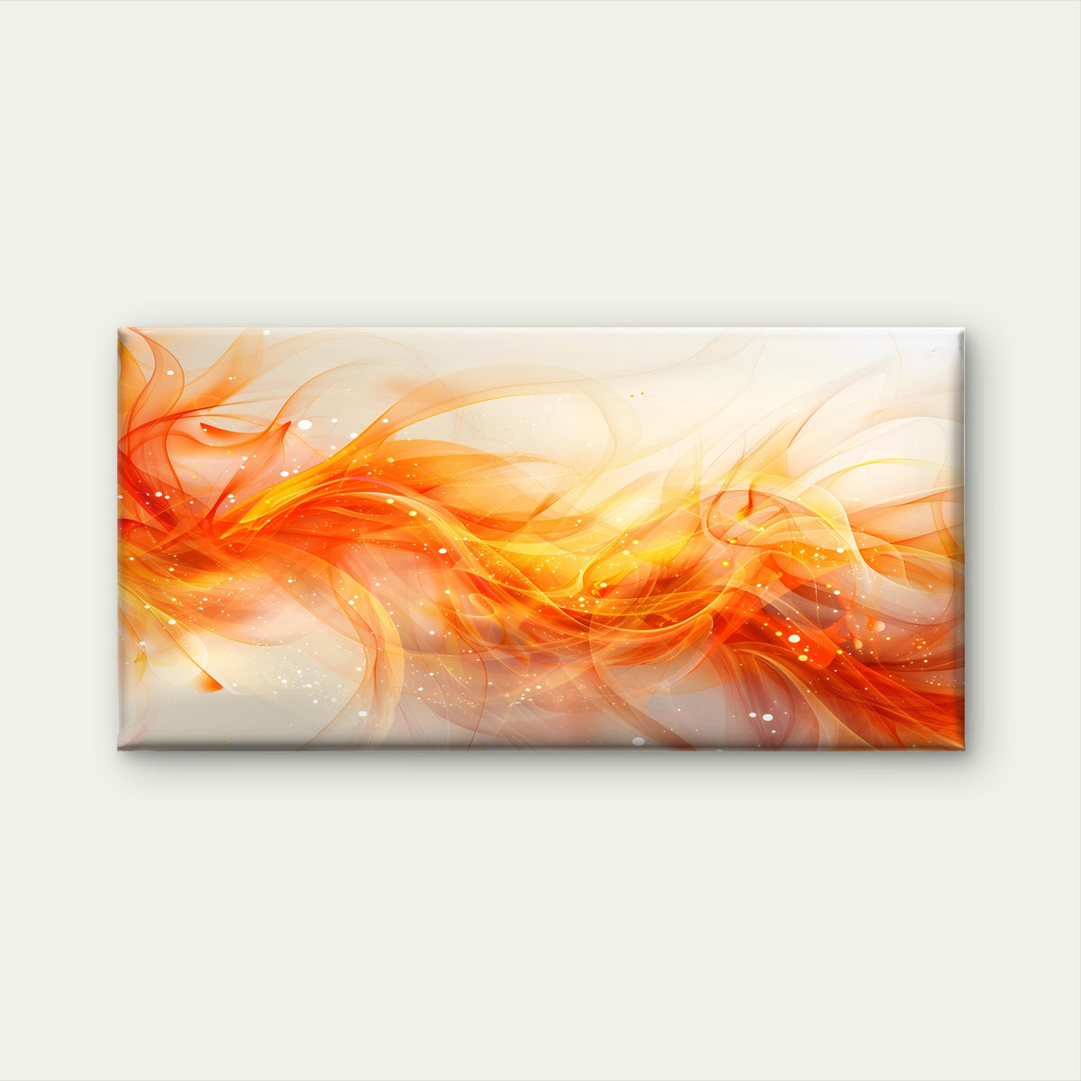 Fiery Abstract Energy Flow Wall Art Canvas Office Home Room Framed 120x60cm