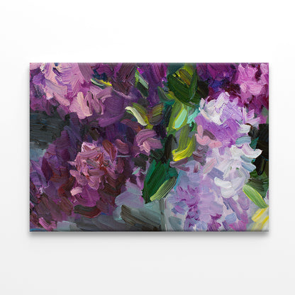 Lilac Oil Painting on Strokes Wall Art Decor 100% Australian Made