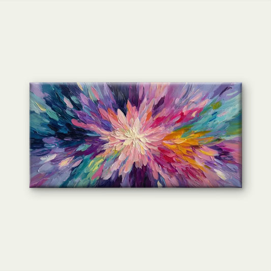 Colorful Explosion Painting Wall Art Canvas Office Home Room Framed 120x60cm