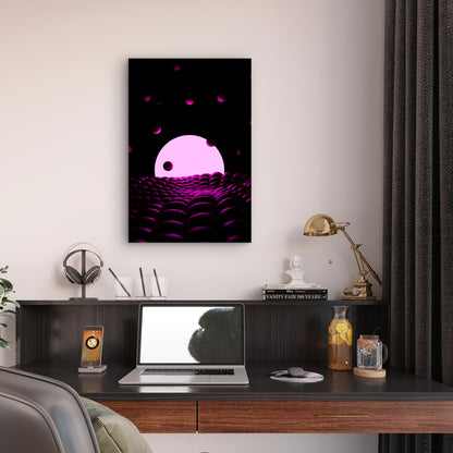 Abstract Neon Ball60x90cm Metal Print Ready to Hang