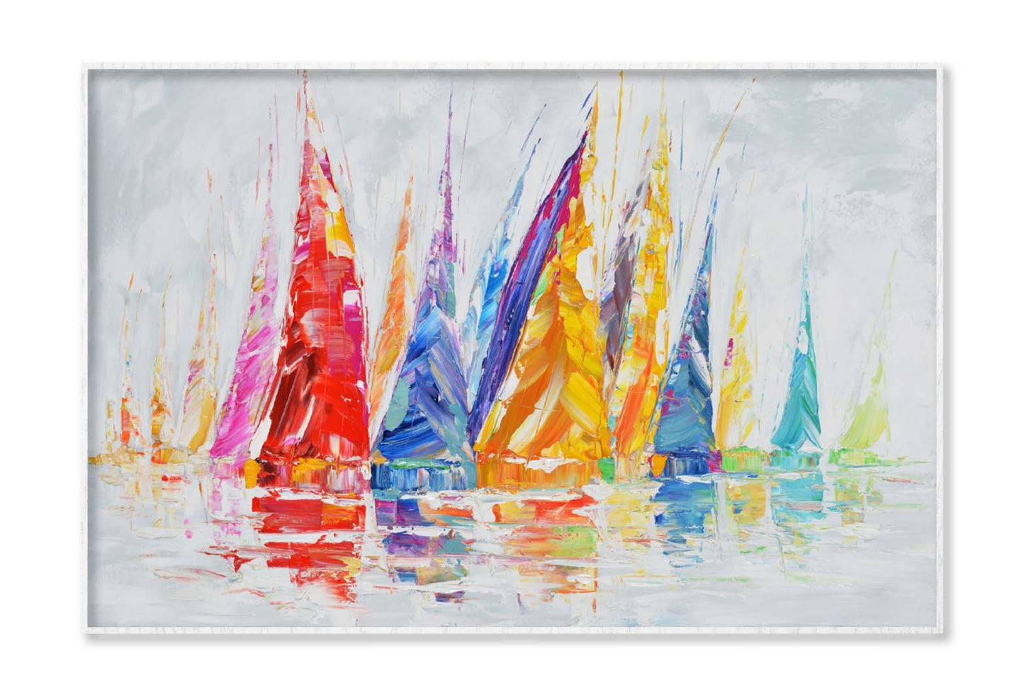 A Colorful Combination of Sailboat Wall Art Limited Edition High Quality Print